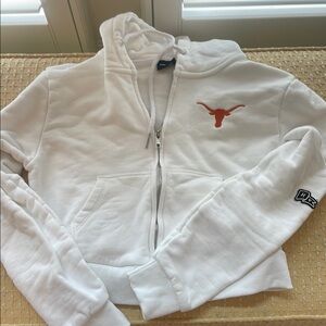 Hype and Vice White Zip-Up Hoodie